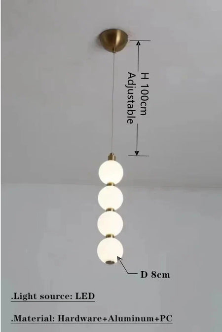 Luminaire Suspension sphères opalines élégantes – Référence : Mariel3485-ILLUMEEN.COM