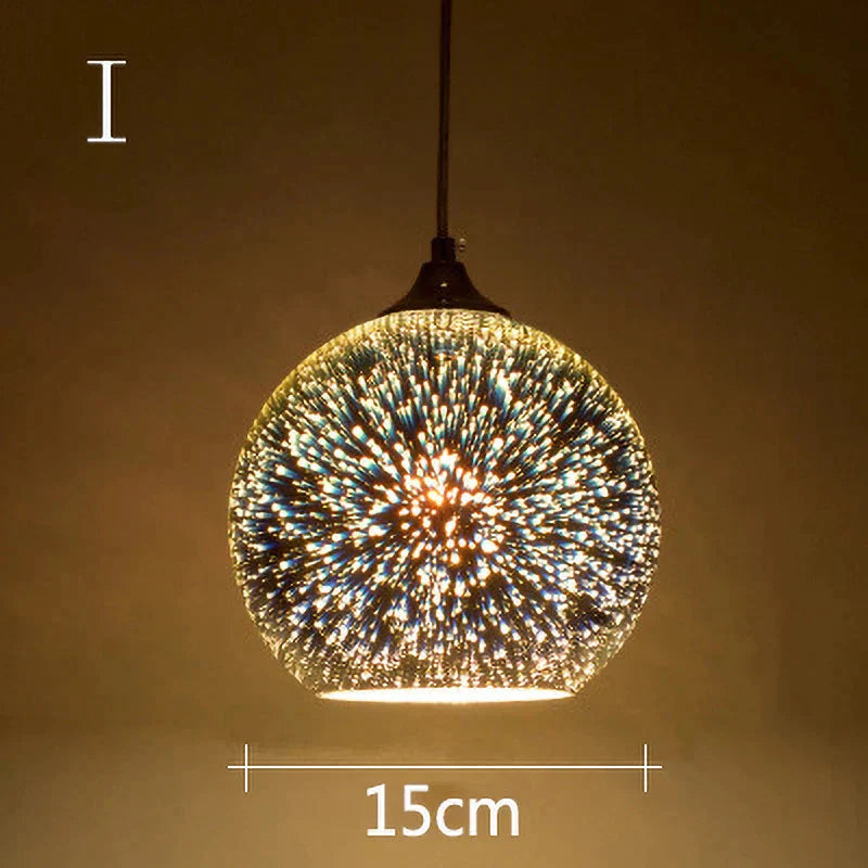 Luminaire Suspension verre 3D coloré – Référence : Ilyas5273-ILLUMEEN.COM