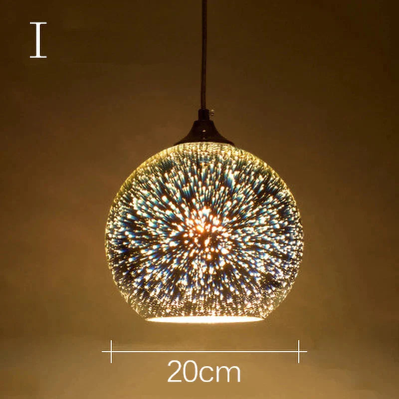 Luminaire Suspension verre 3D coloré – Référence : Ilyas5273-ILLUMEEN.COM