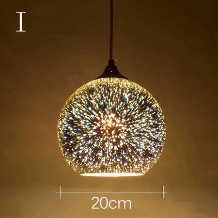 Luminaire Suspension verre 3D coloré – Référence : Ilyas5273-ILLUMEEN.COM