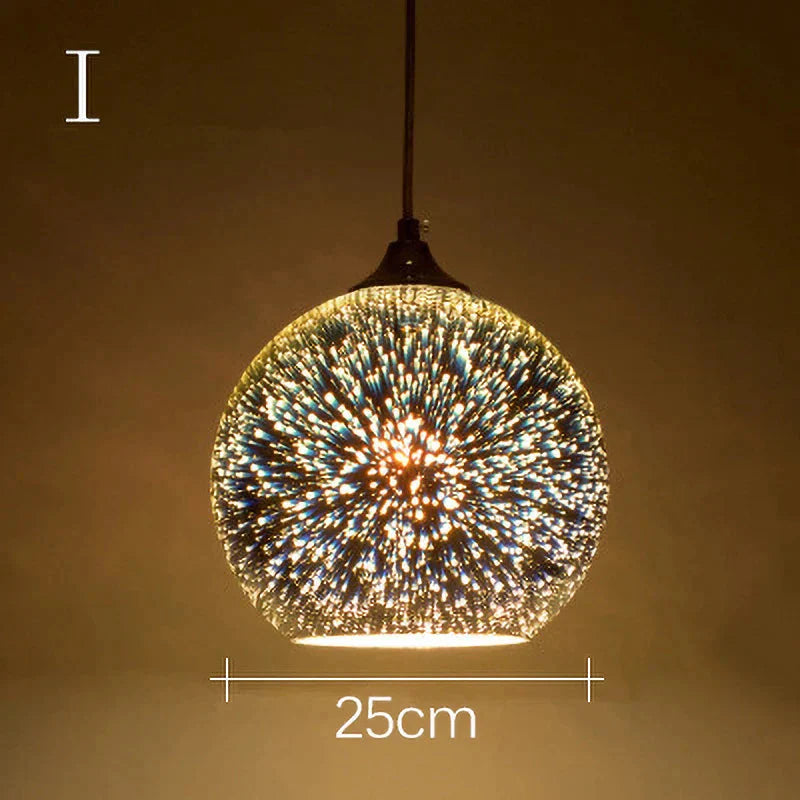 Luminaire Suspension verre 3D coloré – Référence : Ilyas5273-ILLUMEEN.COM