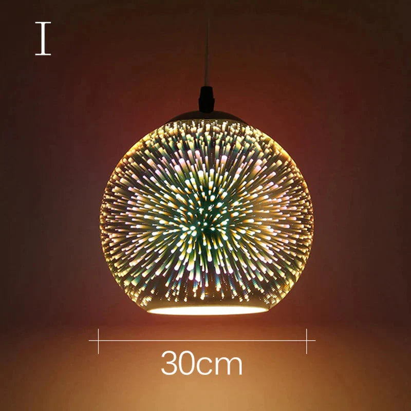 Luminaire Suspension verre 3D coloré – Référence : Ilyas5273-ILLUMEEN.COM