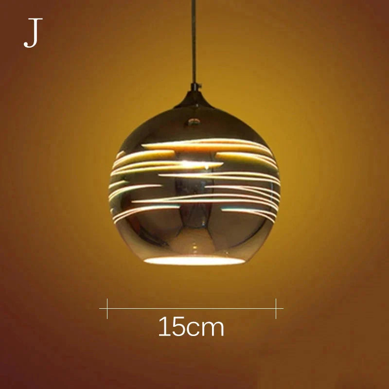 Luminaire Suspension verre 3D coloré – Référence : Ilyas5273-ILLUMEEN.COM