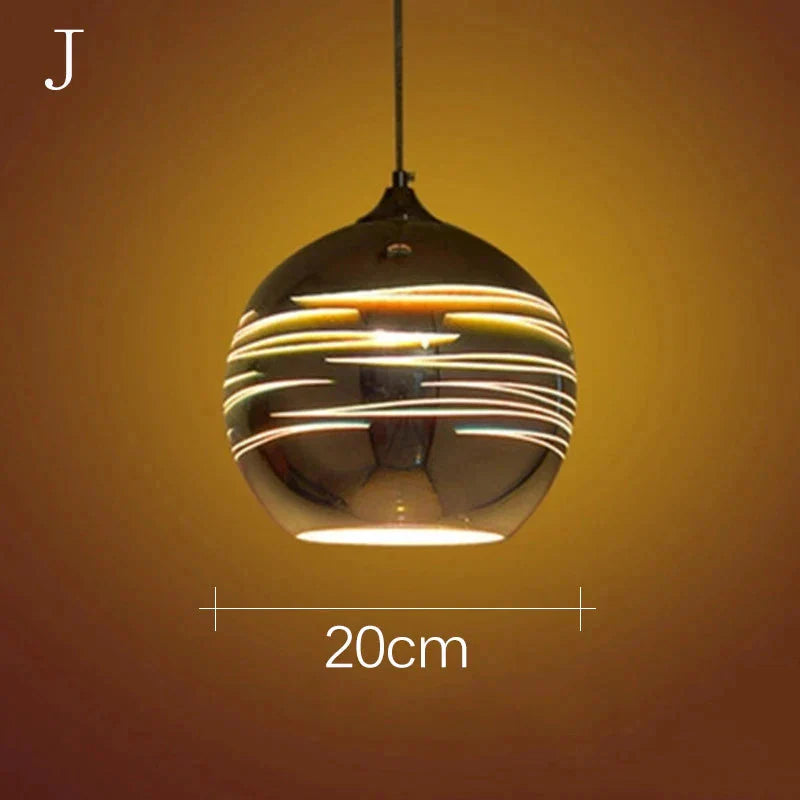 Luminaire Suspension verre 3D coloré – Référence : Ilyas5273-ILLUMEEN.COM