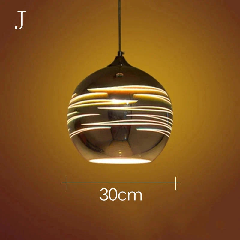 Luminaire Suspension verre 3D coloré – Référence : Ilyas5273-ILLUMEEN.COM