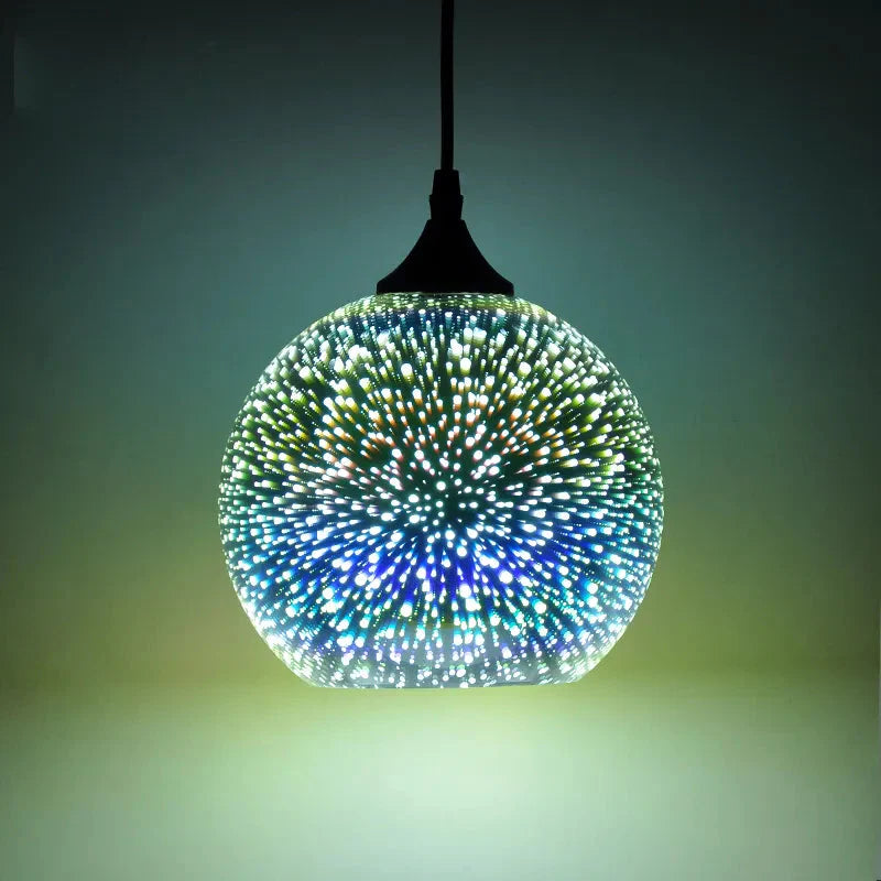 Luminaire Suspension verre 3D coloré – Référence : Ilyas5273-ILLUMEEN.COM