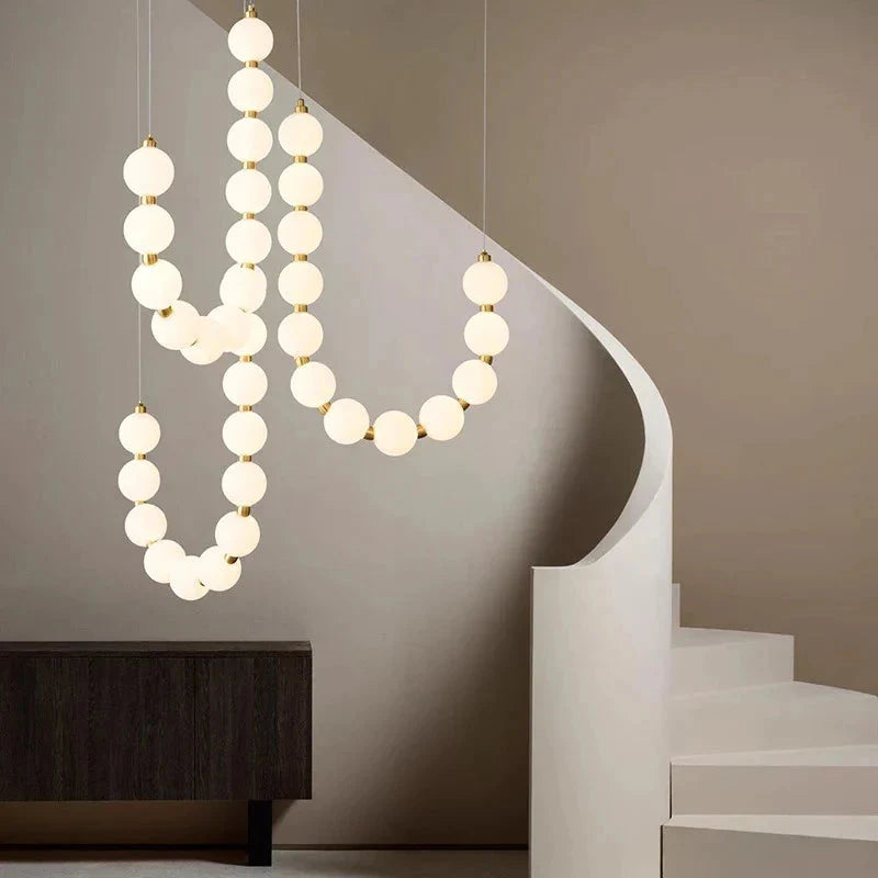 Luminaire Suspension verre blanc élégant – Référence : Zélie4826-ILLUMEEN.COM