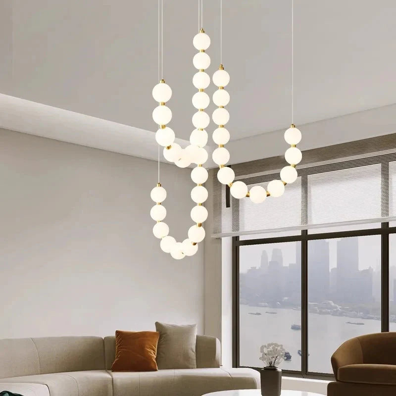 Luminaire Suspension verre blanc élégant – Référence : Zélie4826-ILLUMEEN.COM