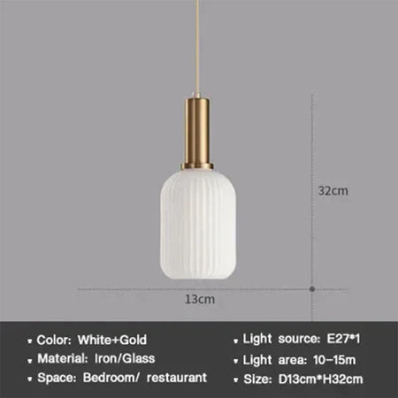 Luminaire Suspension verre blanc élégant – Référence : Camélia4732-ILLUMEEN.COM
