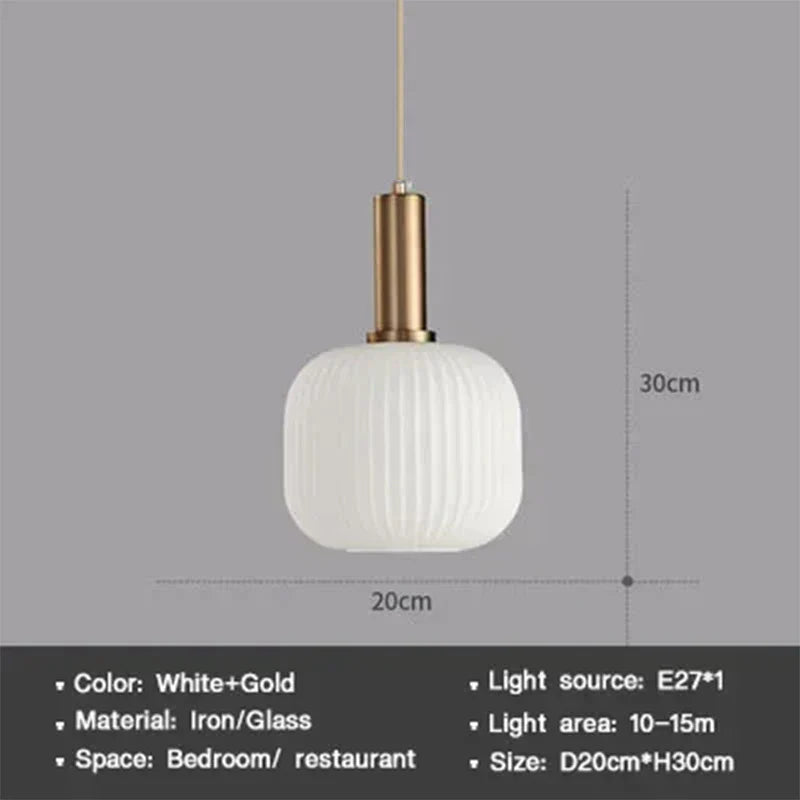 Luminaire Suspension verre blanc élégant – Référence : Camélia4732-ILLUMEEN.COM