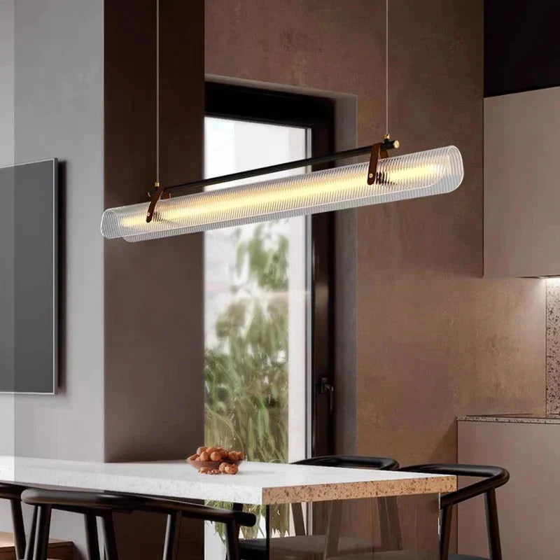 Luminaire Suspension verre cannelé – Référence : Mariselle4823-ILLUMEEN.COM