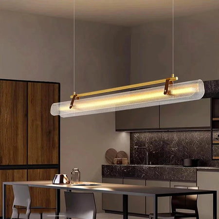 Luminaire Suspension verre cannelé – Référence : Mariselle4823-ILLUMEEN.COM