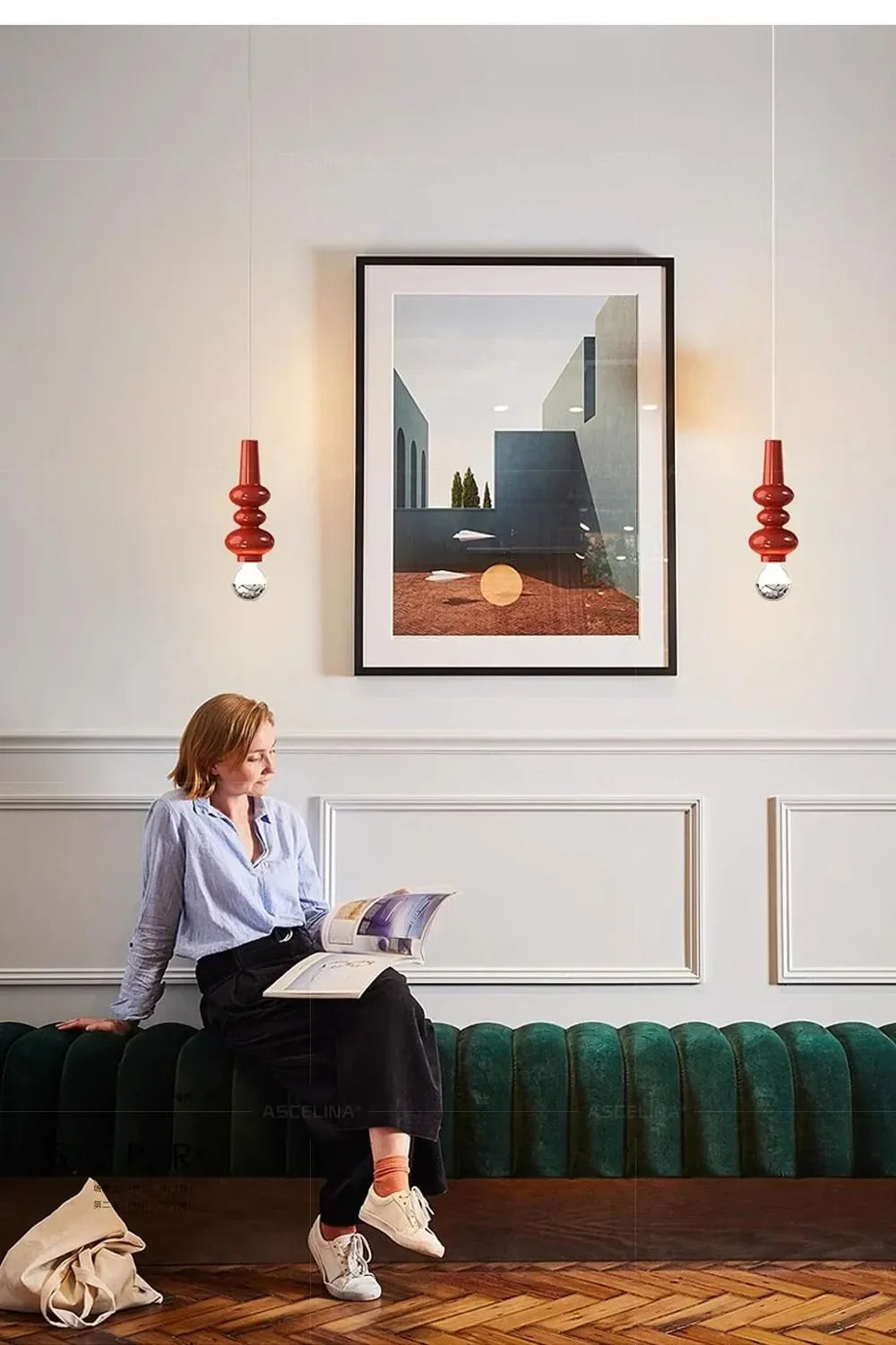 Luminaire Suspension verre soufflé transparent – Référence : Anéa5623-ILLUMEEN.COM