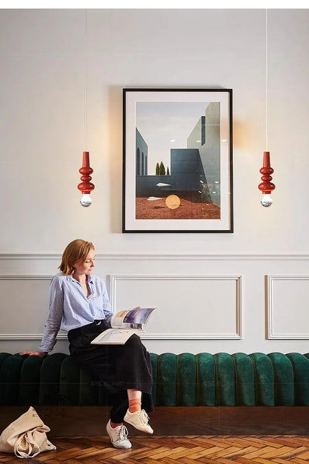 Luminaire Suspension verre soufflé transparent – Référence : Anéa5623-ILLUMEEN.COM