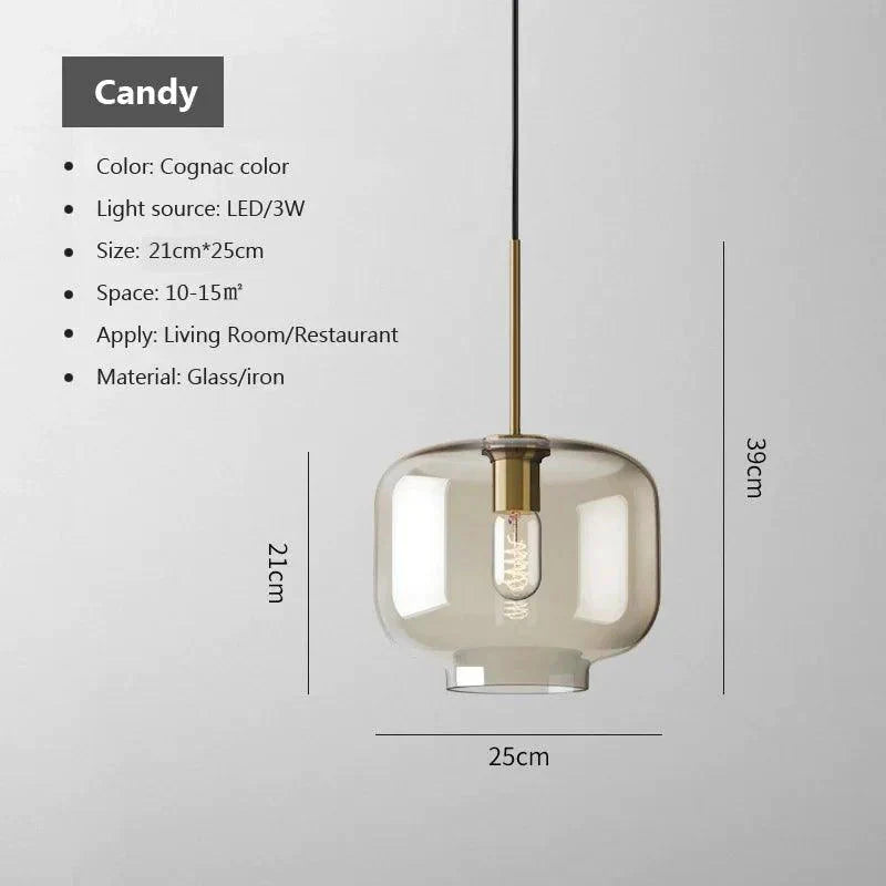 Luminaire Suspension design élégant en verre et métal – Référence : Marvyn5274-ILLUMEEN.COM