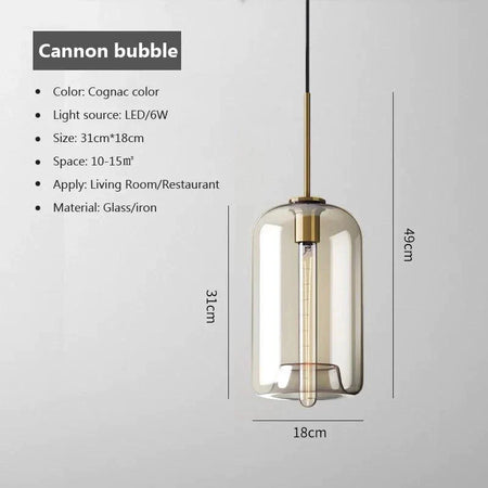Luminaire Suspension design élégant en verre et métal – Référence : Marvyn5274-ILLUMEEN.COM