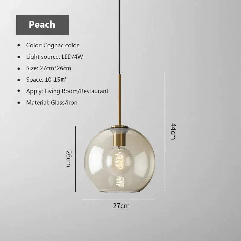 Luminaire Suspension design élégant en verre et métal – Référence : Marvyn5274-ILLUMEEN.COM