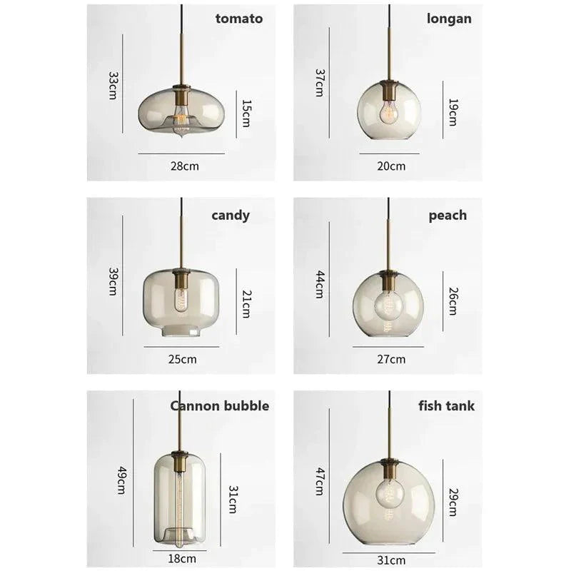 Luminaire Suspension design élégant en verre et métal – Référence : Marvyn5274-ILLUMEEN.COM