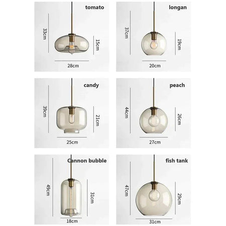 Luminaire Suspension design élégant en verre et métal – Référence : Marvyn5274-ILLUMEEN.COM