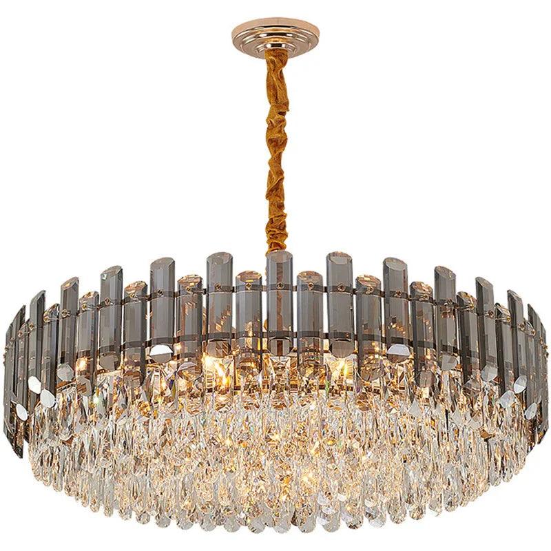 Luminaire Suspension verre fumé ambre – Référence : Loriane4527-ILLUMEEN.COM