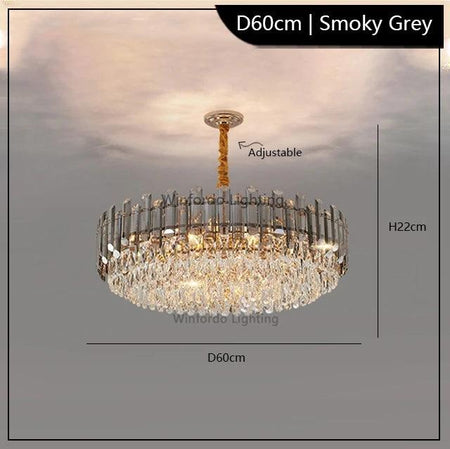 Luminaire Suspension verre fumé ambre – Référence : Loriane4527-ILLUMEEN.COM