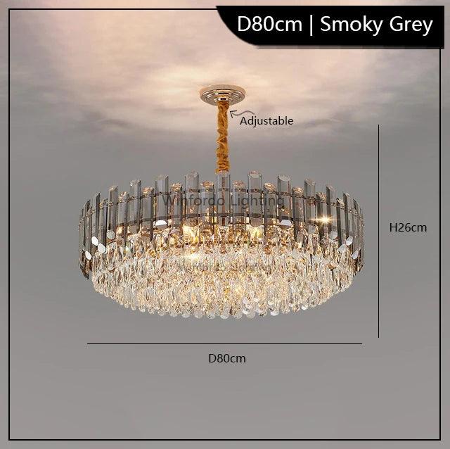 Luminaire Suspension verre fumé ambre – Référence : Loriane4527-ILLUMEEN.COM