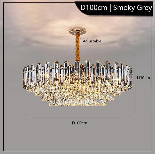 Luminaire Suspension verre fumé ambre – Référence : Loriane4527-ILLUMEEN.COM