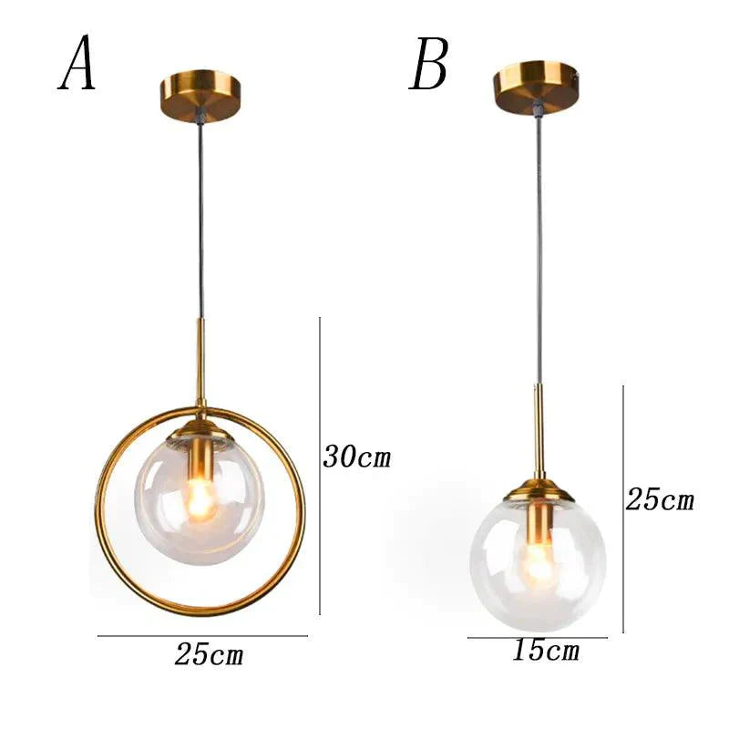 Luminaire Suspension verre fumé et laiton – Référence : Aelion5723-ILLUMEEN.COM