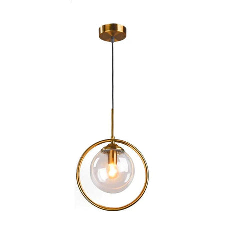 Luminaire Suspension verre fumé et laiton – Référence : Aelion5723-ILLUMEEN.COM