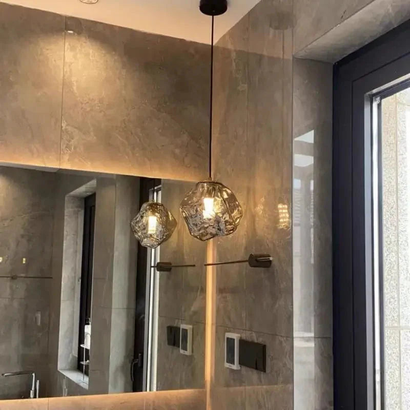 Luminaire Suspension verre texturé contemporain – Référence : Odyssée5723-ILLUMEEN.COM