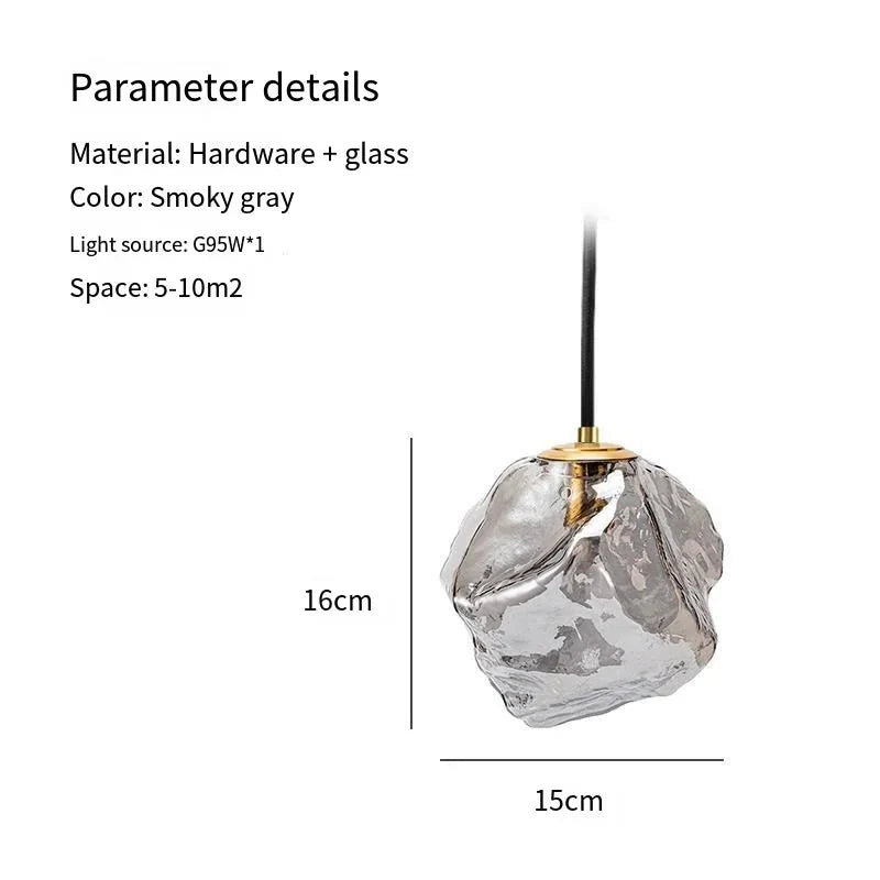 Luminaire Suspension verre texturé contemporain – Référence : Odyssée5723-ILLUMEEN.COM