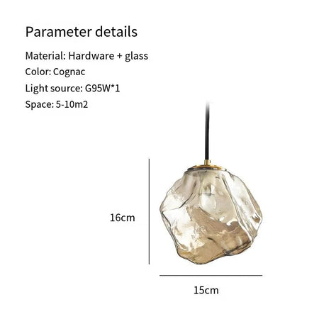Luminaire Suspension verre texturé contemporain – Référence : Odyssée5723-ILLUMEEN.COM