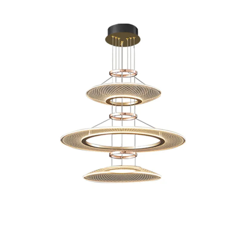 Luminaire Suspension aluminium doré brillant – Référence : Arnaud5623-ILLUMEEN.COM