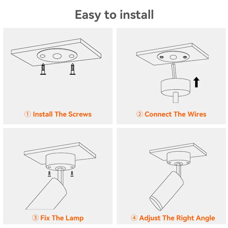 Luminaire Spot tête directionnelle chromée – Référence : Liora3472-ILLUMEEN.COM