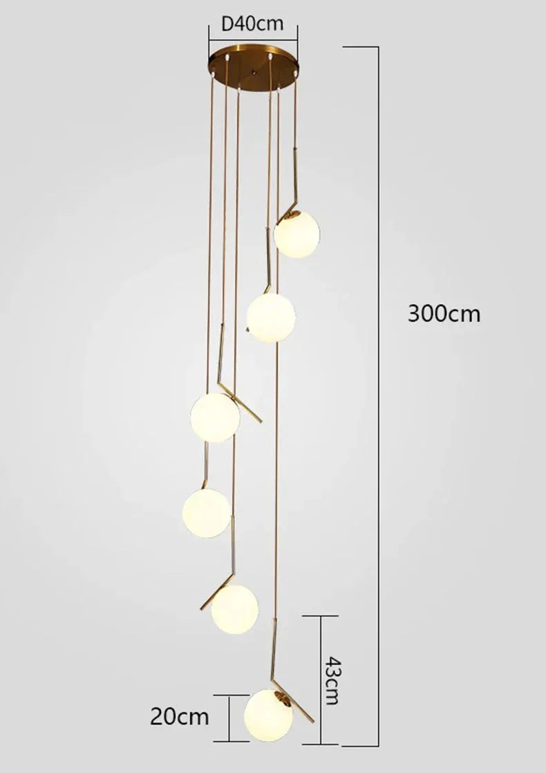 Luminaire Suspension design moderne en laiton – Référence : Calyx4730-ILLUMEEN.COM