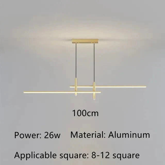 Luminaire Suspension design contemporain en métal doré – Référence : Aveline4263-ILLUMEEN.COM