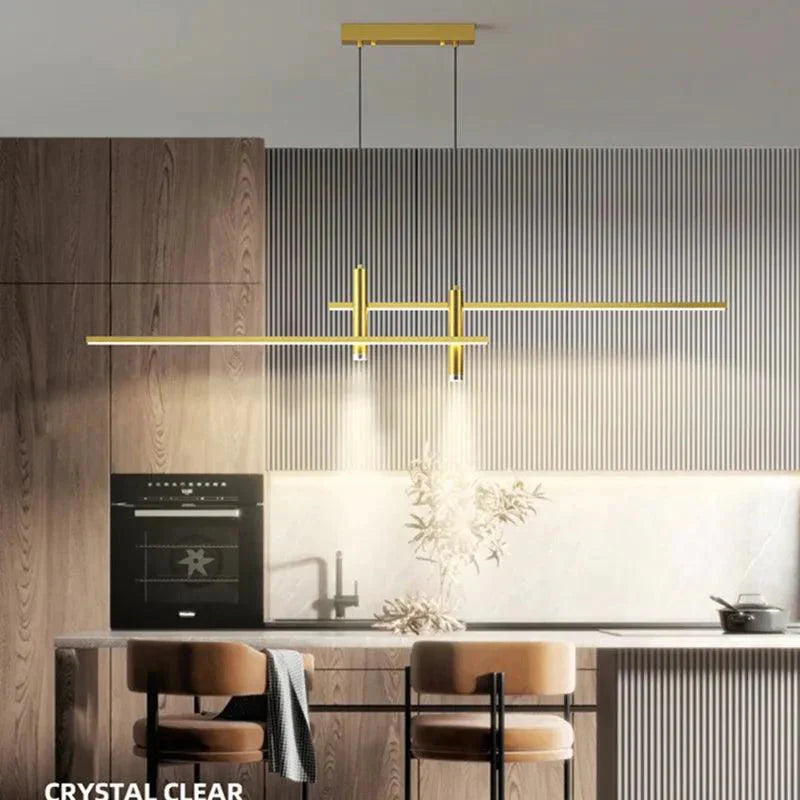 Luminaire Suspension design contemporain en métal doré – Référence : Aveline4263-ILLUMEEN.COM