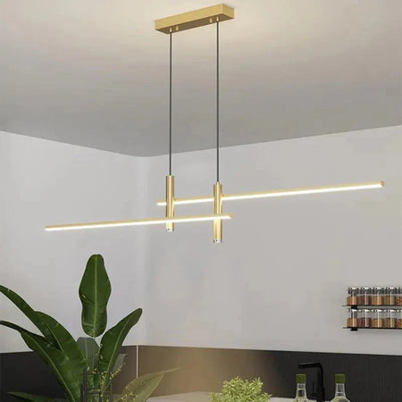 Luminaire Suspension design contemporain en métal doré – Référence : Aveline4263-ILLUMEEN.COM