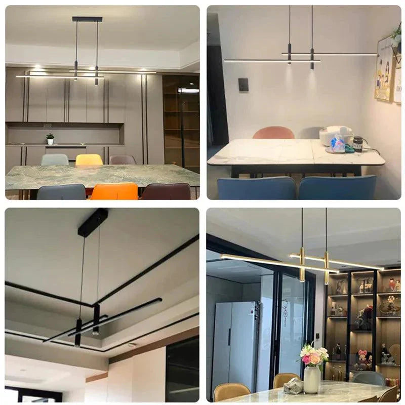 Luminaire Suspension design contemporain en métal doré – Référence : Aveline4263-ILLUMEEN.COM