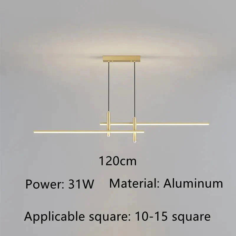 Luminaire Suspension design contemporain en métal doré – Référence : Aveline4263-ILLUMEEN.COM