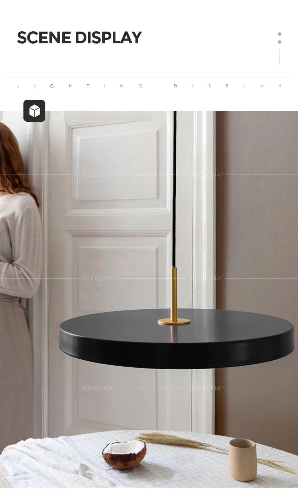 Luminaire Suspension design moderne – Référence : Ascelina6382-ILLUMEEN.COM