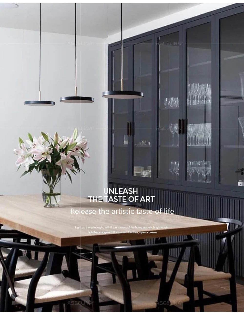 Luminaire Suspension design moderne – Référence : Ascelina6382-ILLUMEEN.COM