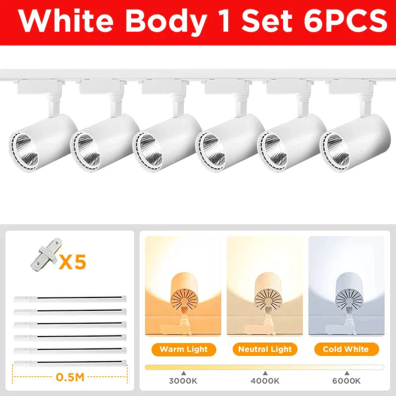 Luminaire Spot tête directionnelle blanc – Référence : Loriane7624-ILLUMEEN.COM