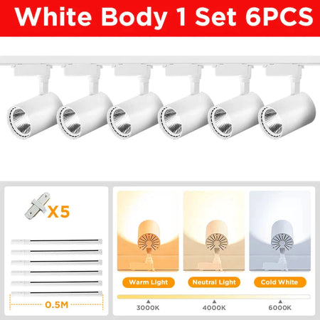 Luminaire Spot tête directionnelle blanc – Référence : Loriane7624-ILLUMEEN.COM