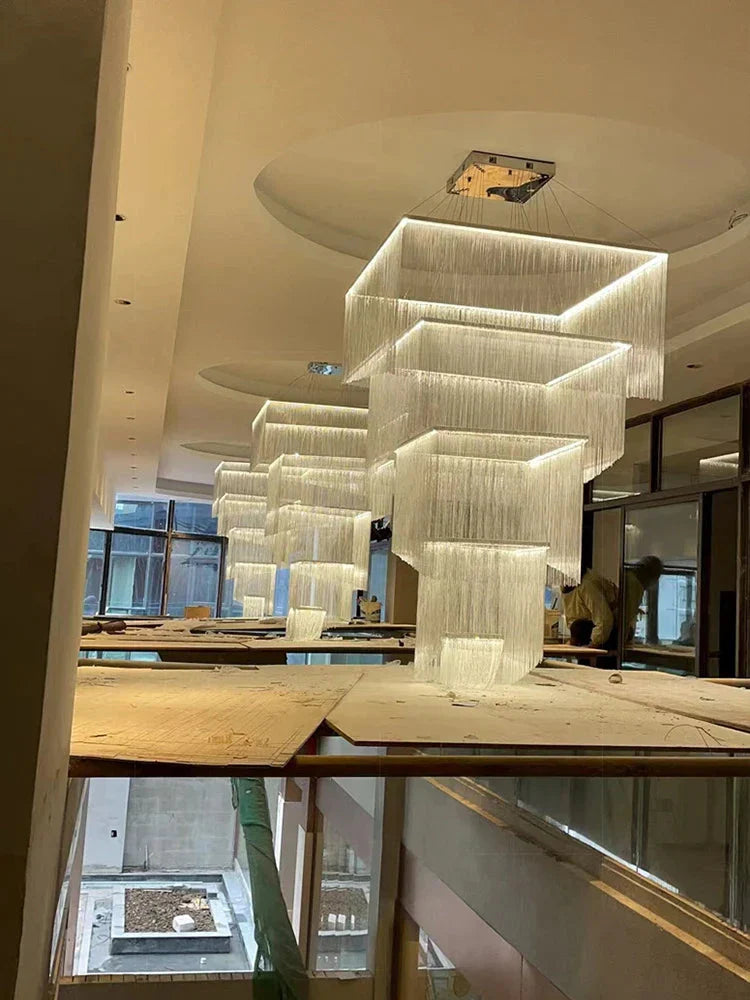 Luminaire Lustre design aérien en aluminium – Référence : Meridia3741-ILLUMEEN.COM