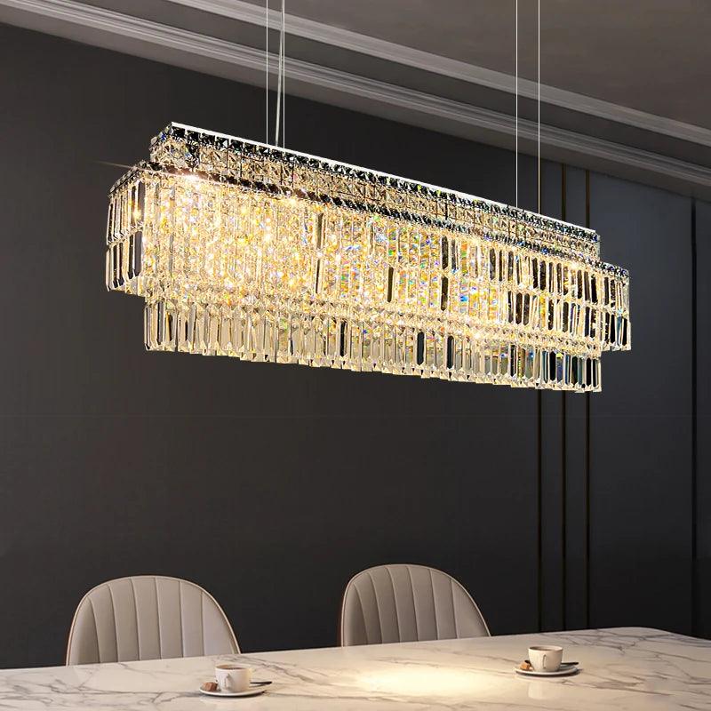 Luminaire Lustre design contemporain en cristal – Référence : Ancelin8374-ILLUMEEN.COM