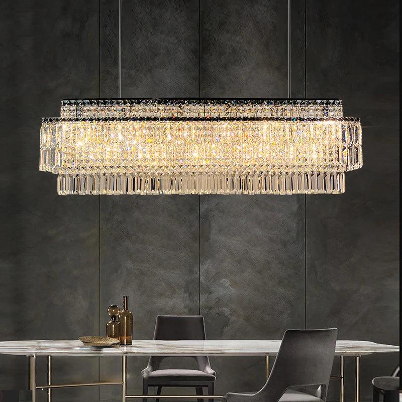 Luminaire Lustre design contemporain en cristal – Référence : Ancelin8374-ILLUMEEN.COM