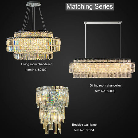 Luminaire Lustre design contemporain en cristal – Référence : Ancelin8374-ILLUMEEN.COM