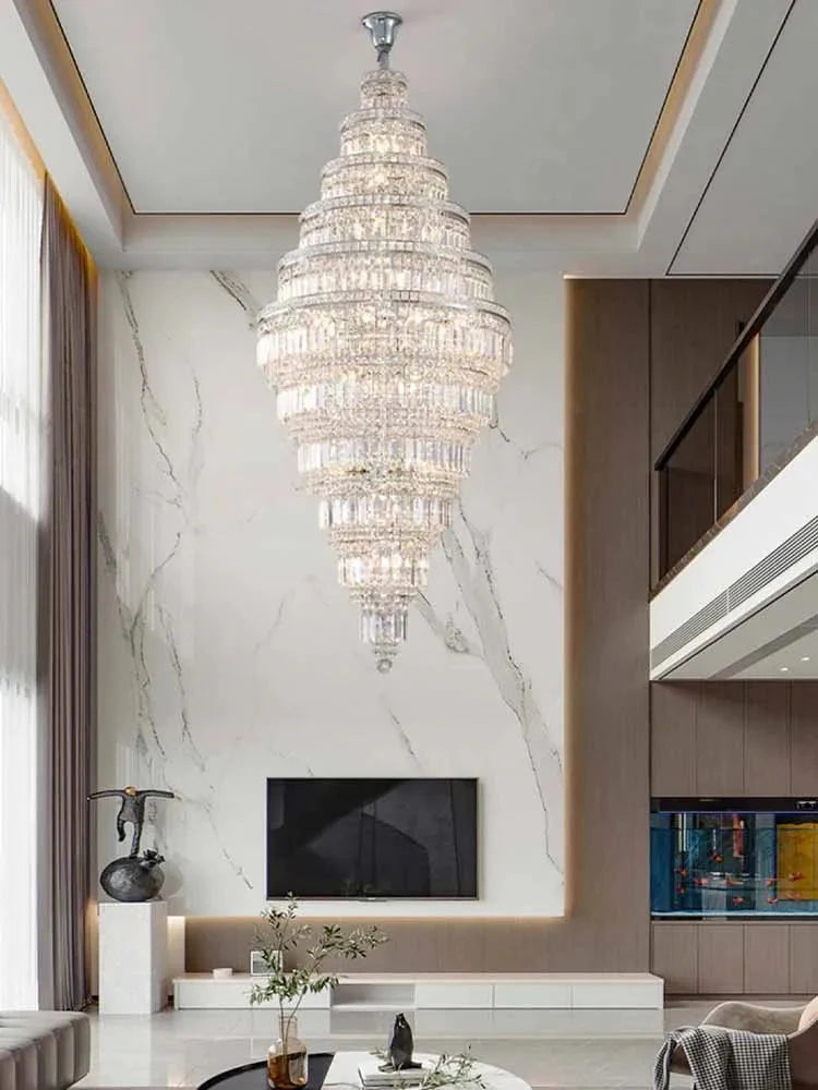 Luminaire Lustre suspension en cristal élégante – Référence : Orlin3278-ILLUMEEN.COM