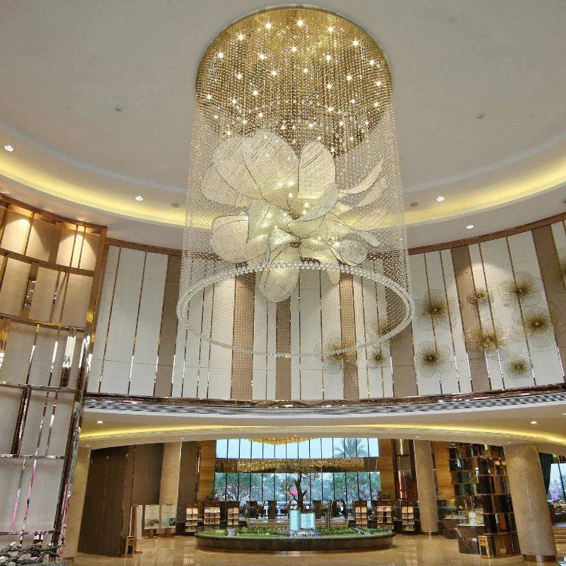 Luminaire Lustre feuilles en cristal scintillantes – Référence : Maelis8371-ILLUMEEN.COM